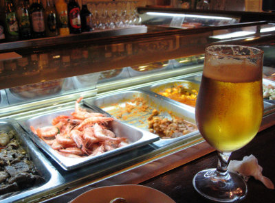 cerveza fria, tapas bar, Malaga