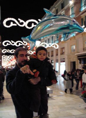 dolphin balloon, Malaga, Xmas 2006