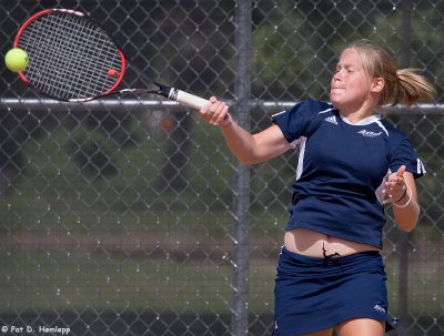 High forehand volley