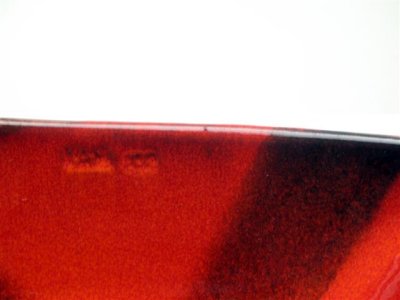 close up of red platter - rising sun