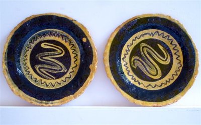 Yellow and black snake platters Small 2.JPG