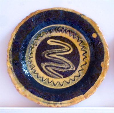 yellow and black snake platter I Small 2.JPG