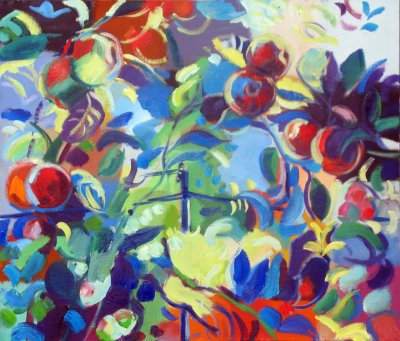 Apples in a Tree 700mm x 600mm oil on canvas