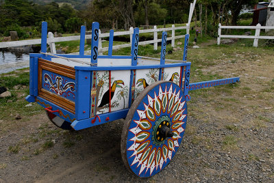 A traditional Tico oxcart