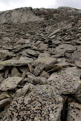 Talus slope - eroded rock rubble