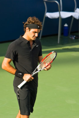 Roger Federer of Switzerland, three-time defending champion.