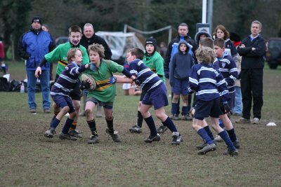 Greg bursting through 2 tackles