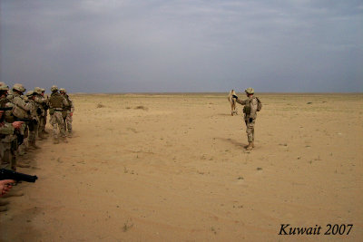 Chuck Instructing His Troops  & One Camel Not Paying Attention