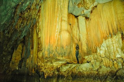 cave walls underground river