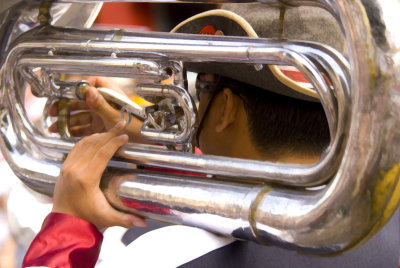 tuba player