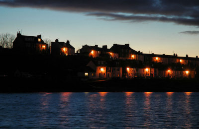 Ferryden Houses at Night