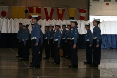 Rifle drill (Kaitlyn is middle rank end)