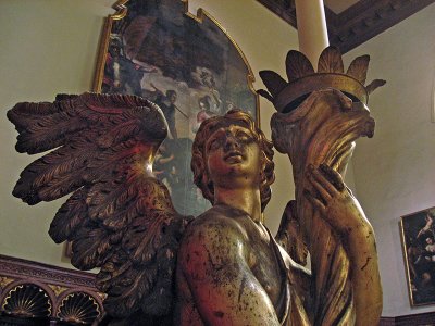 Chiesa di San Zaccaria, angel candelabra, closeup .. 3046pf