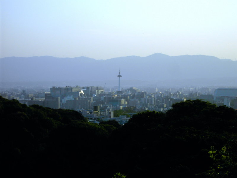view of kyoto tower and some of the city
