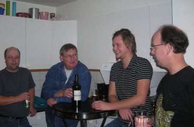 Stefan Munck, Devander, Minihulten och Nordan på VAX fest hos mig 25.11-06