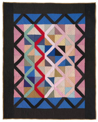 095: Lattice crib quilt, Haven, KS c. 1930 43x53