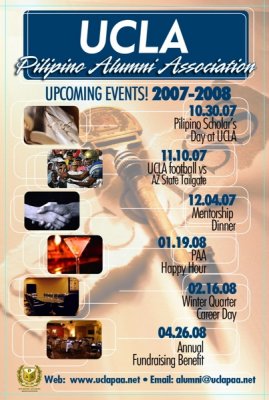 Pilipino Alumni Association of UCLA Upcoming Events 2007-2008