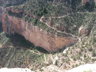 overlooking bright angel trail