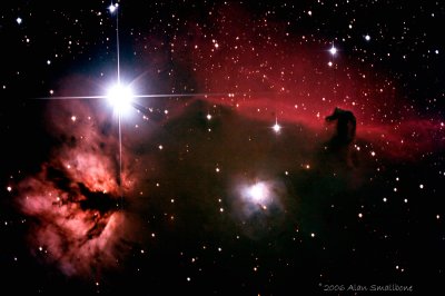 Horsehead Nebula and Flame Nebula region