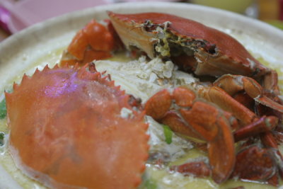 Crab Bee Hoon Soup (Close Up)