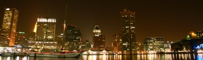 Baltimore-Skyline at night