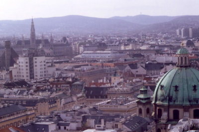 Vienna from tower of Stephansdom
