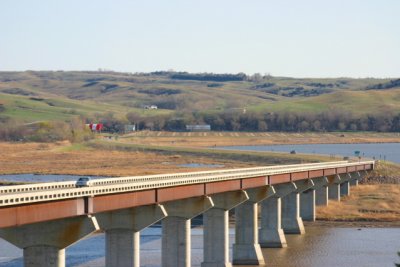 Standing Bear Bridge looking towards Nebraska from South Dakota