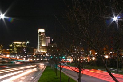 Omaha--Approaching downtown on Abbott Drive (from the airport)