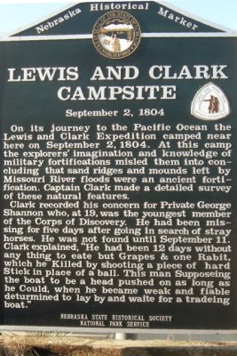 Lewis and Clark marker in Lindy, Nebraska