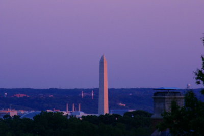 View of the Washington Monument from the grounds of the cathedral