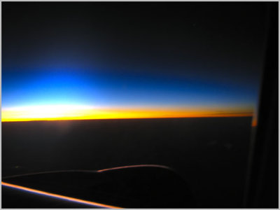 Sun Rise Over Brazil at 30,000 feet