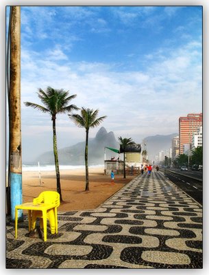 A view down Copacabana beach