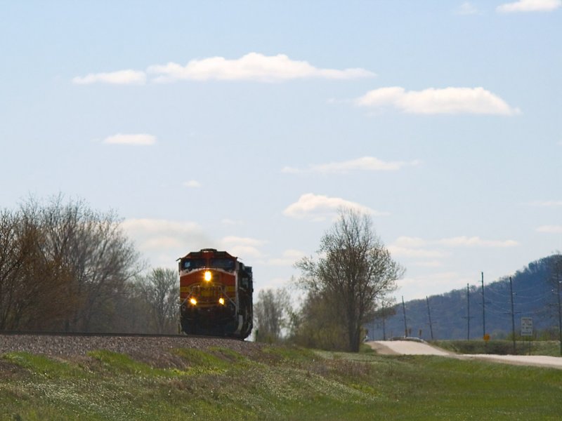 Train on River Road