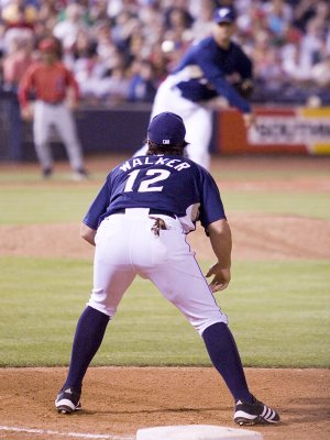 March 20:  Trevor  Hoffman Throws to First