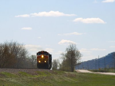 Train on River Road