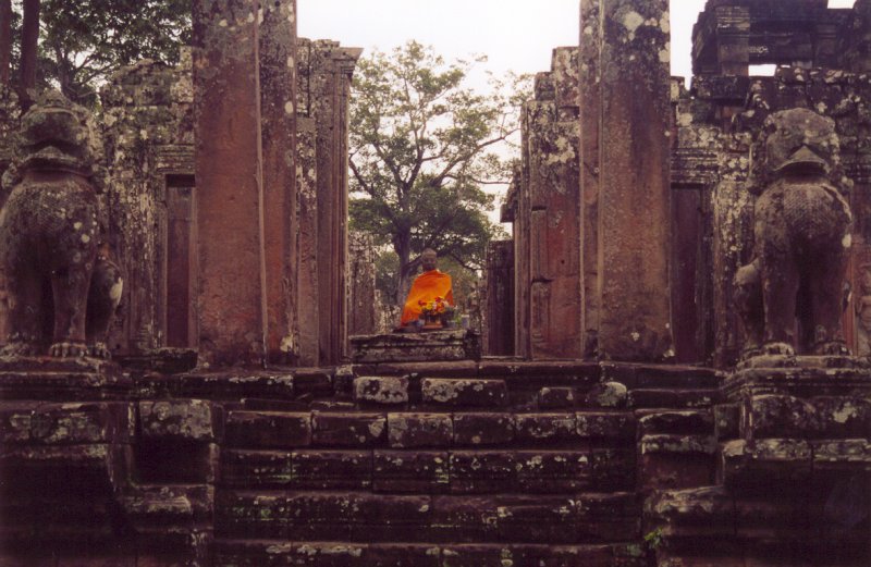 Buddha in the ruins.