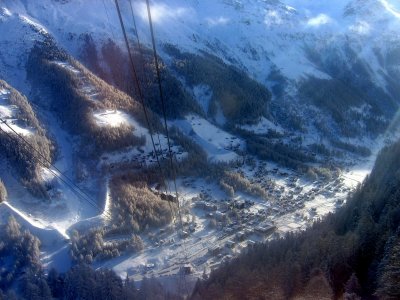 Zinal the village, from higher