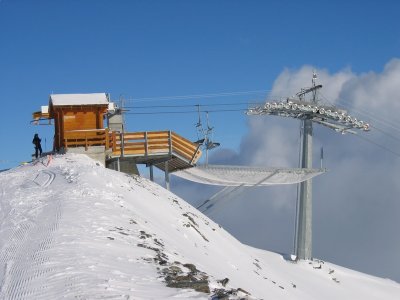 The highest point reachable by ski: 2896 m