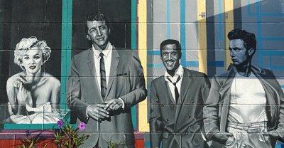 Mural at Planet Follywood