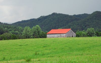 Barn and Approaching Storm - Townsend, Tennessee