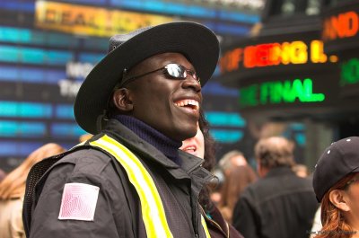 Security Man in the Street funny Dog Show at Times Sqare. New York (2).jpg