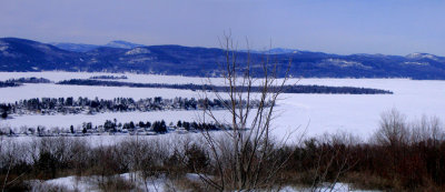 Views of Lake George from Pilot Knob Ridge, Feb. 25, 2007