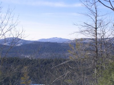Towards the mountains in Thurman to the west