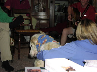 Sadie's dressed up for the evening