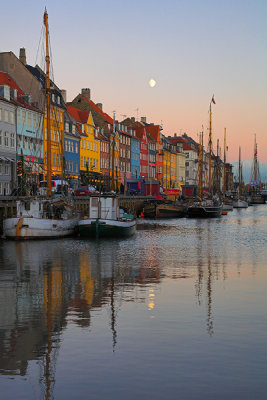 Nyhavn at dusk reflection