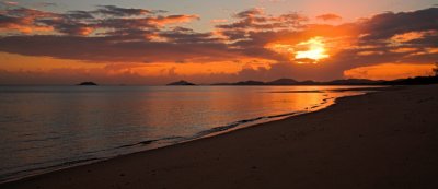 Cape York Punsand Bay sunrise pano