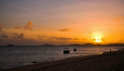 Punsand Bay sunrise with boat