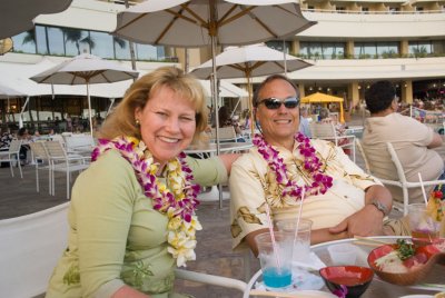 Umbrella drinks by the pool