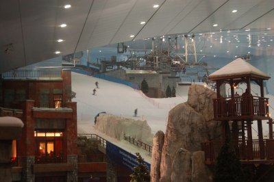 Ski Dubai - real snow and skiiing with full chairlifts to the top. 5 runs, longest is 400 Meters long!.  ALL INSIDE!!