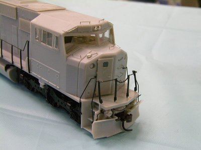 Athearn Conrail SD60I with recessed markers per prototype.